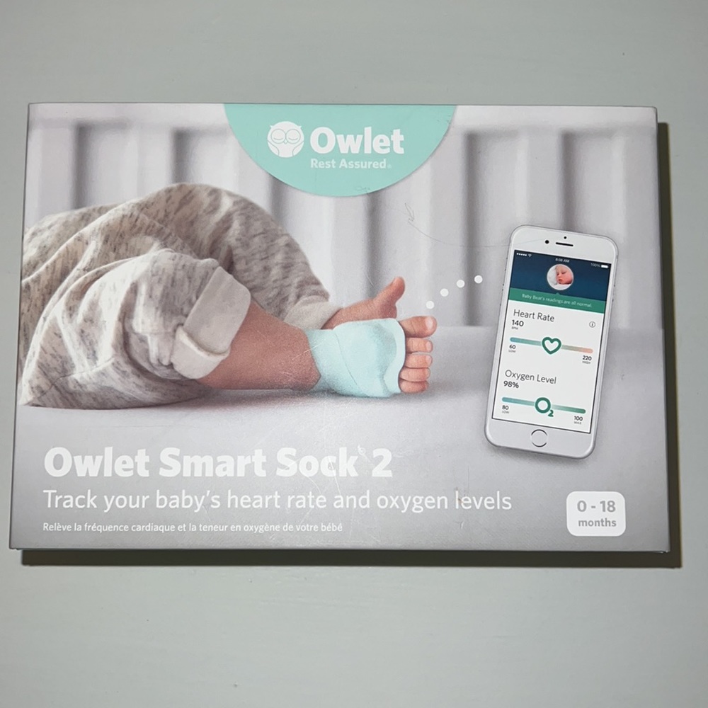 Owlet smart sock 2 (with extra size 1&3 sock)